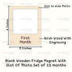 Baby First Year Wooden Fridge magnets