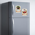 Customized Wooden Engraved  Travel Destination Fridge Magnet