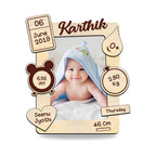 Deep Print New Born Baby Frame Brown