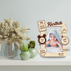 Deep Print New Born Baby Frame Brown