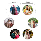 Personalized Personalized Round Photo Magnets, 7.6 cm Diameter (Set of 6 Magnets )