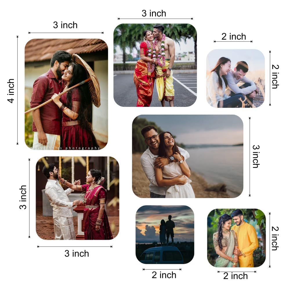 Personalized Photo Fridge Magnets (set of 7)