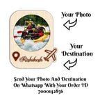 Customized Wooden Engraved  Travel Destination Fridge Magnet