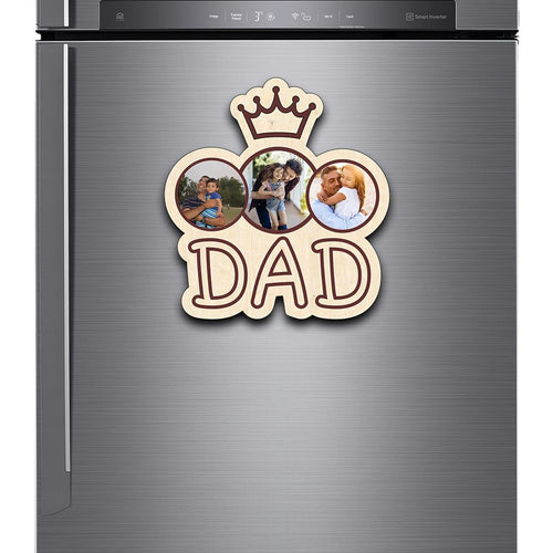 DAD Magnet 3 Photo Fridge Magnet