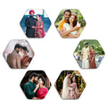 Personalized Hexagonal Photo Set of 6 Magnets