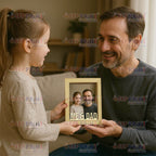 Me And Dad Photo Frame With Custom Photo Print